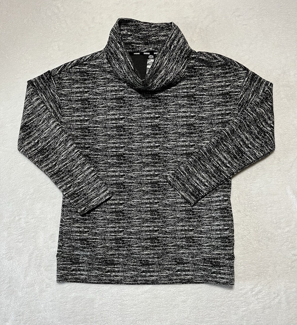 RBX Sweatshirt Womens Medium Black Cowl Neck Long Sleeve Pockets Athleisure